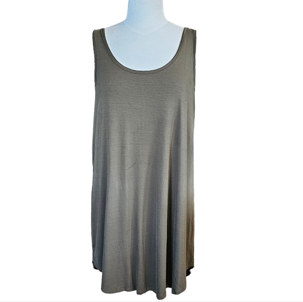 Jackson Rowe Modal Tank Dress Sage Green Size Small - Picture 2 of 13